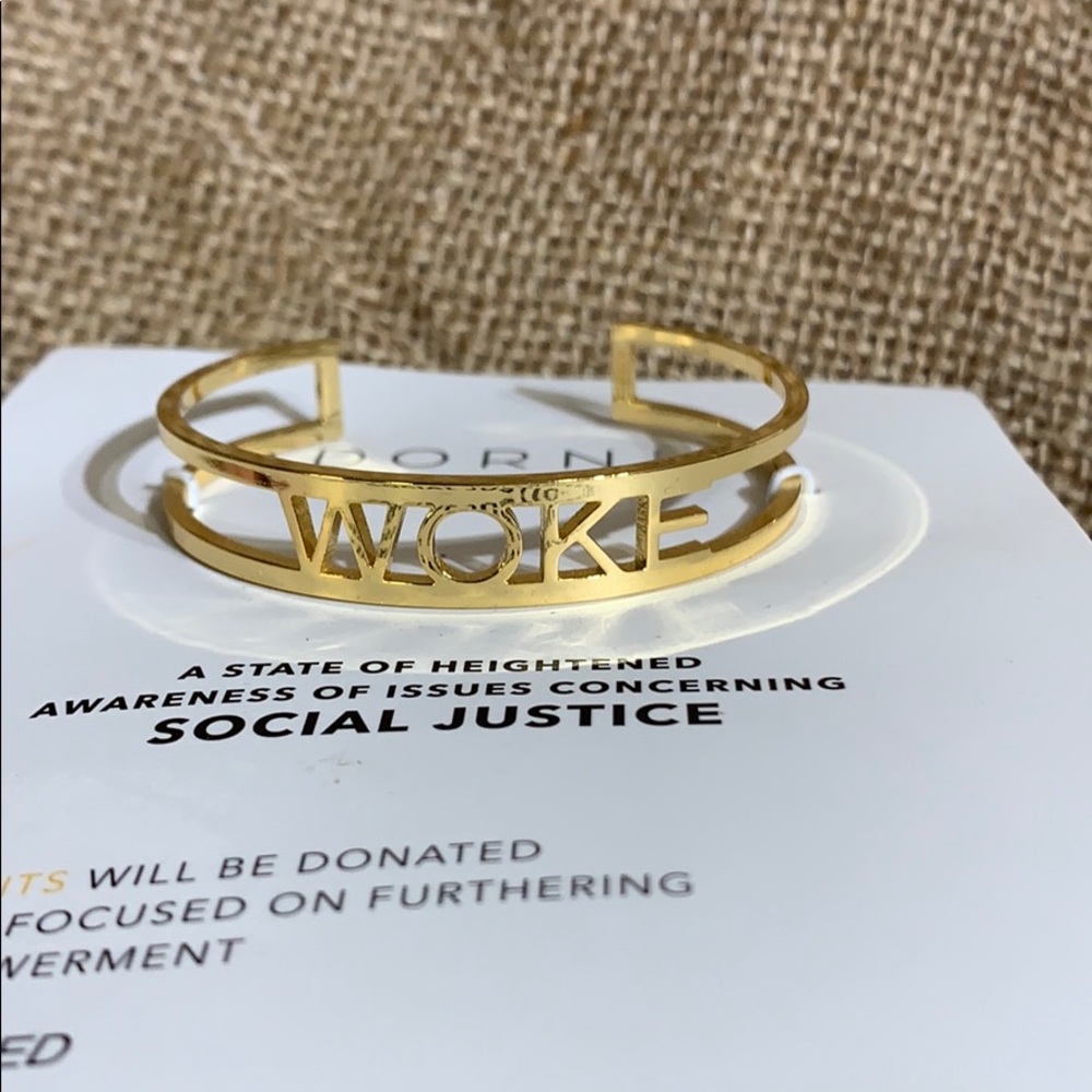 Adorina gold cuff bracelet brand new. WOKE